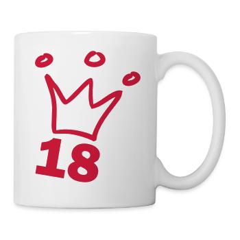 18 Geburtstag Volljährig Krone - Tasse - Weiß - Rechts