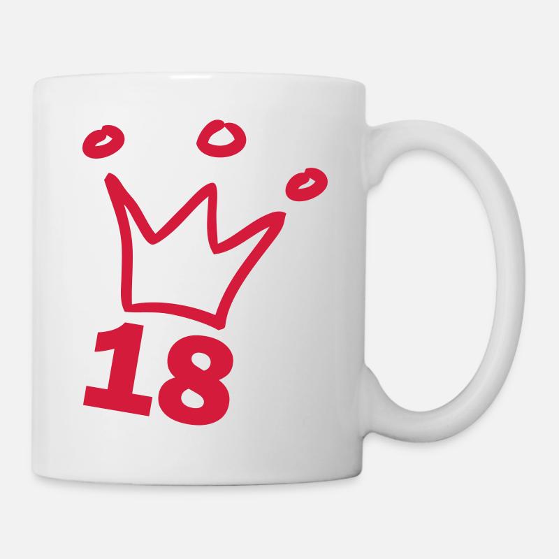 18 Geburtstag Volljährig Krone - Tasse - Weiß