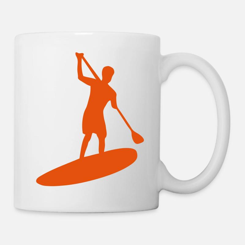 paddle board silhouette - Tasse - Weiß