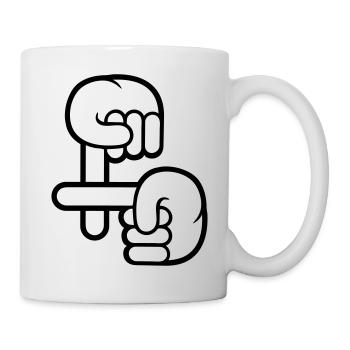 Cross character evil hell satan comic satanist han - Mug - white - Right