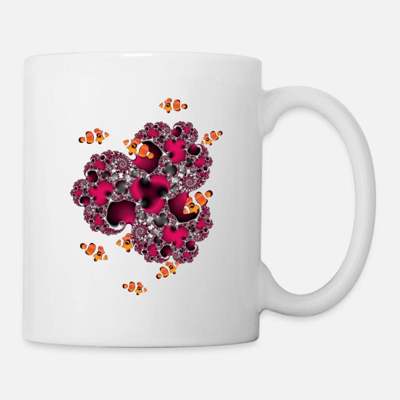 Fractal #15 Coral Clownfish - Mug - white