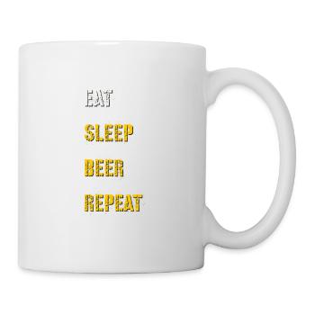 Eat Sleep Beer Repeat - Mug - white - Right