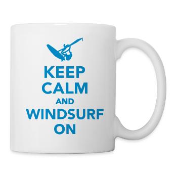 Keep calm and Windsurf on - Mug blanc - blanc - Droite