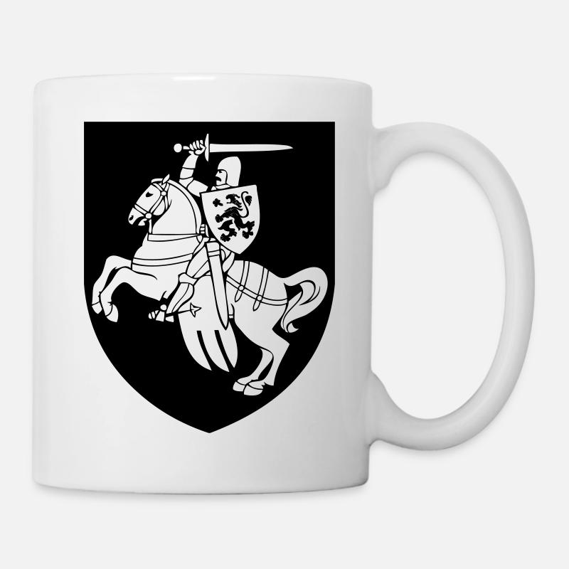 Ritter mit Schild - Wappen - Tasse - Weiß