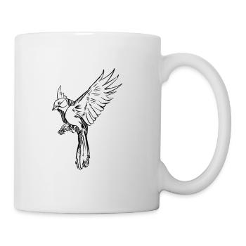 Vogel - Tasse - Weiß - Rechts