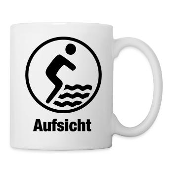 Aufsicht III Bademeister - Tasse - Weiß - Rechts