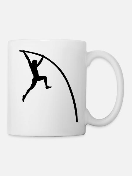Saut à la perche - Mug blanc - blanc