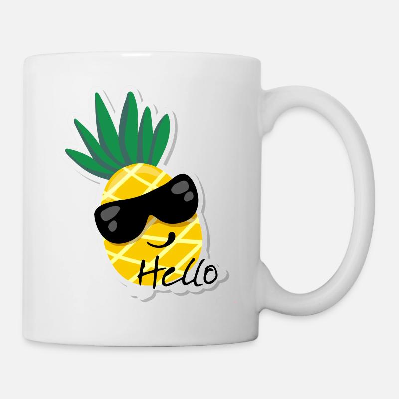 Hallo Ananas - Tasse - Weiß