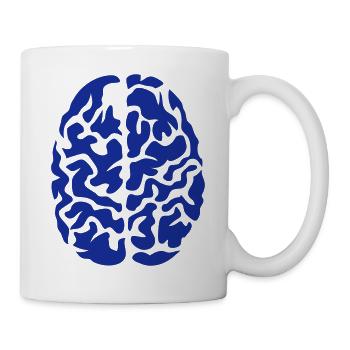 Gehirn auf Zeichnung - Tasse - Weiß - Rechts