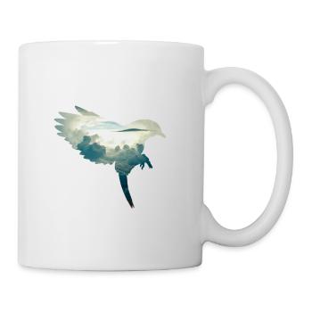 Bird silhouette with background - Mug - white - Right