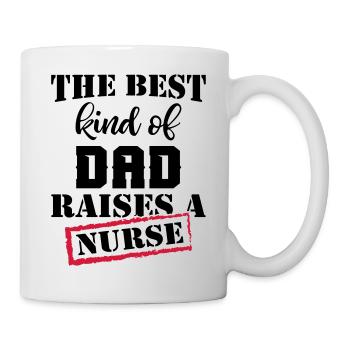 Le meilleur papa lève une infirmière - Mug blanc - blanc - Droite