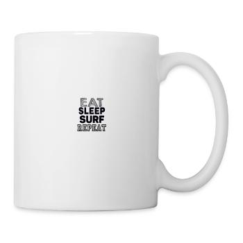 eat sleep surf repeat - Tasse - Weiß - Rechts
