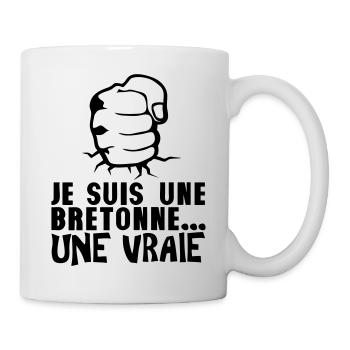 bretonne vraie poing frappe ferme - Mug blanc - blanc - Droite