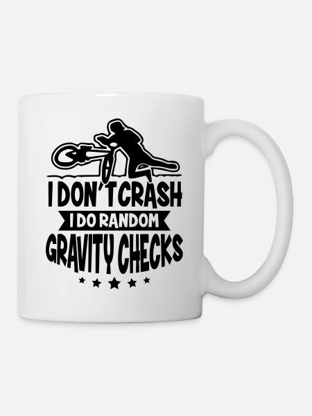 MTB Biker Dont Crash Do Gravity - Mug - white