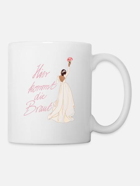 Braut in weiß - Tasse - Weiß