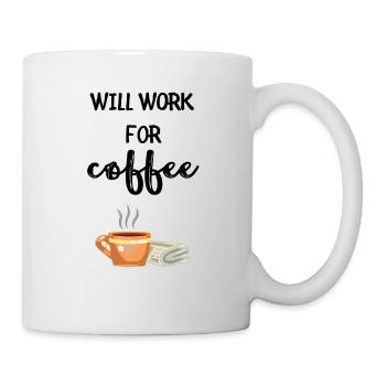 I work for coffee coffee mug gift - Mug - white - Right