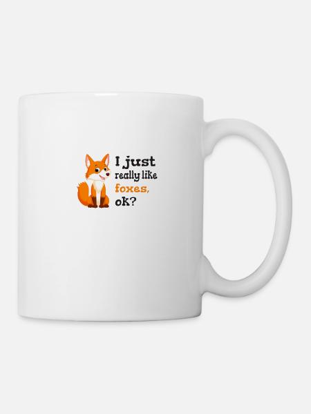 i just really like foxes ok? - Mug - white