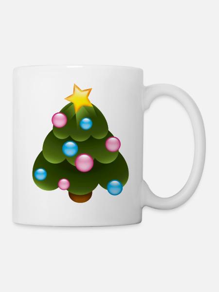 Smiley Christmas Tree - Mug - white