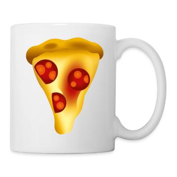 Smiley Pizza - Mug blanc - blanc - Droite