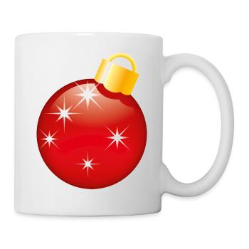 Smiley Christmas bauble - Mug blanc - blanc - Droite