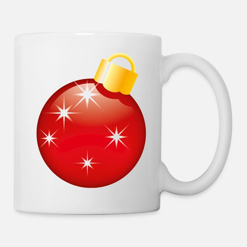 Smiley Christmas bauble - Tasse - Weiß