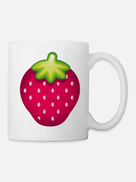 Smiley Strawberry - Tasse - Weiß