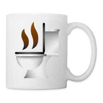 Smiley Toilet - Tasse - Weiß - Rechts