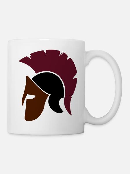 sparta_helm_2 - Tasse - Weiß