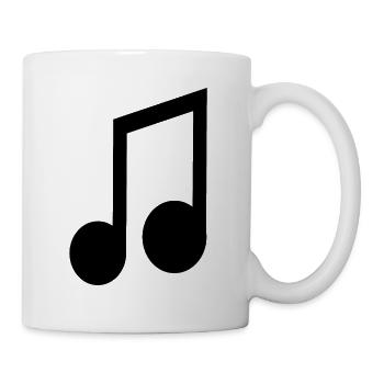 music note in black notes - Mug - white - Right