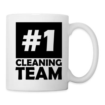number one cleaning team - Mug - white - Right