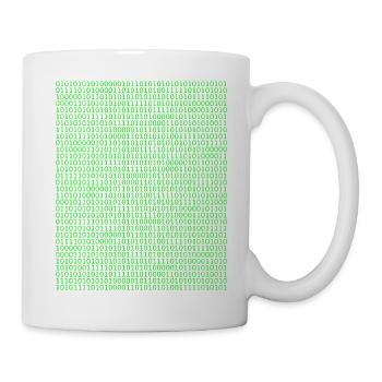 Matrix of numbers - hacker - Mug - white - Right