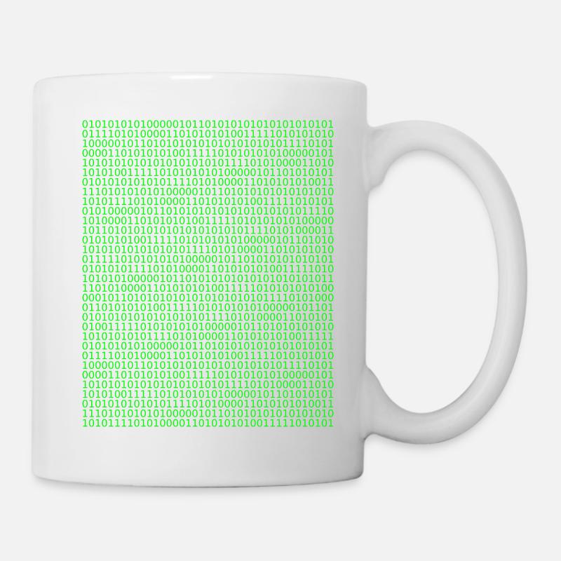 Matrice des nombres - pirate informatique - Mug blanc - blanc
