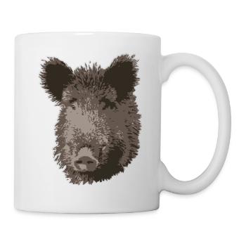 Wild Boar - Wildschwein - Keiler - Tasse - Weiß - Rechts
