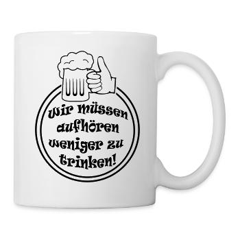 aufhoeren_weniger_zu_trinken - Tasse - Weiß - Rechts