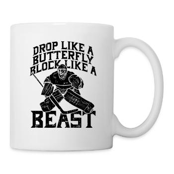 Eishockey Torhüter Keeper Goalie Hockey Geschenk - Tasse - Weiß - Rechts