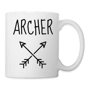 Tir à l'arc Archer Sport Sportif Athlète Flêche - Mug blanc - blanc - Droite