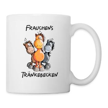 Lustige Pferde Tasse Frauchens Tränkebecken - Tasse - Weiß - Rechts