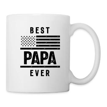 Meilleur papa jamais drapeau américain drapeau usa t-shirt cadeau - Mug blanc - blanc - Droite