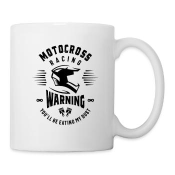 Maillot de course moto motocross - Mug blanc - blanc - Droite