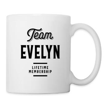 Équipe Evelyn Shirt | Prénom Family Reunion - Mug blanc - blanc - Droite