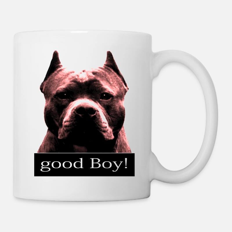 Pitbull DOG- good boy - - Mug - white