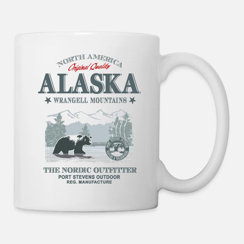 Alaska - Grizzly Bear - Tasse - Weiß