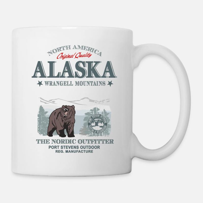 Alaska - Grizzly Bear - Tasse - Weiß