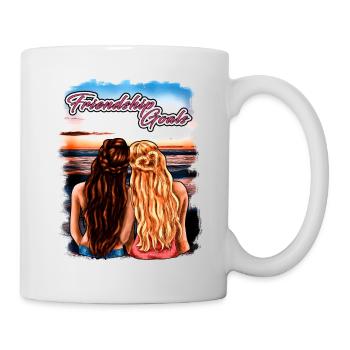 Friendship Goals | Oeuvre d’art Yolo - Mug blanc - blanc - Droite