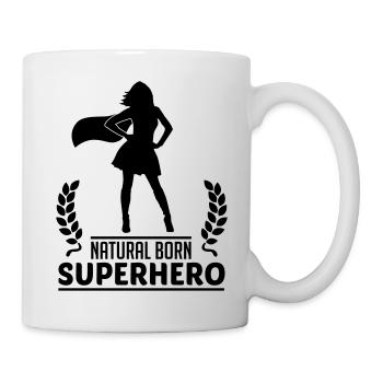 Natural Born Superhero - Tasse - Weiß - Rechts