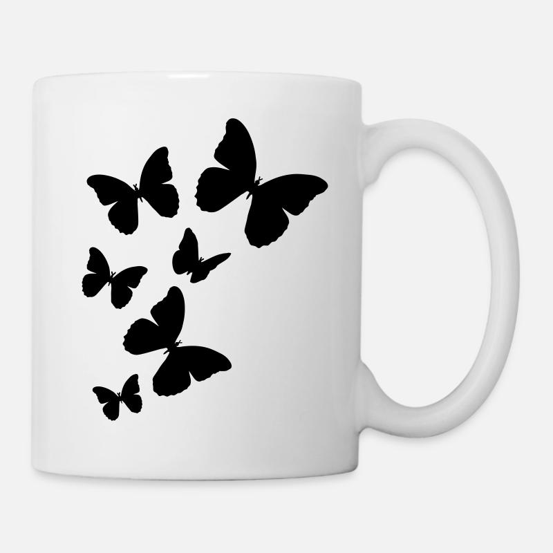 butterflies - Mug - white