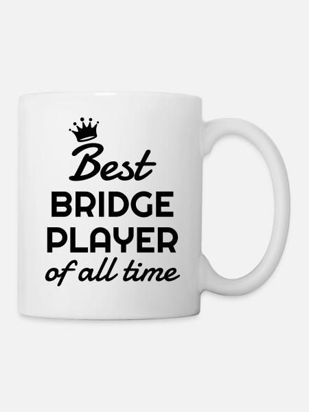 bridge / bridgeur / bridgeuse / cartes - Mug blanc - blanc