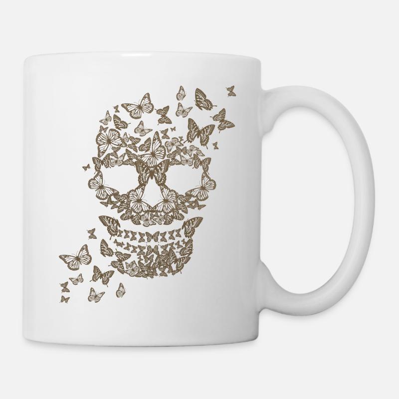 Sépia tête de papillon - Mug blanc - blanc