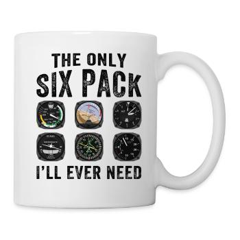 Pilots Six Pack Airplane Instruments - Mug - white - Right
