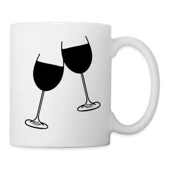 wein glas design - Tasse - Weiß - Rechts